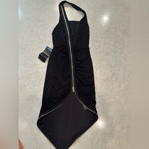 Bebe black Zipper dress 00 XXS
